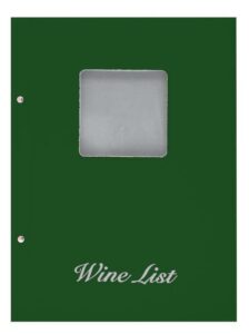 Next wine list με παράθυρο basic πράσινο 23,5x32εκ