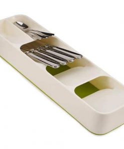 Θήκη για μαχαιροπίρουνα, λευκή, 39,5x11 εκ.