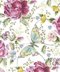 Χαρτοπετσέτες 20τεμ. 33x33εκ "πεταλούδες-λουλούδια" (SL_OG_048401)