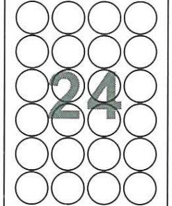 Fleks ετικέτ. αυτοκόλ. λευκές Ø46mm 24/φ 100φ Α4