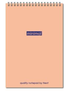 Next minimal μπλοκ σπιράλ 17x25εκ. 2θεμ. 80φυλ.