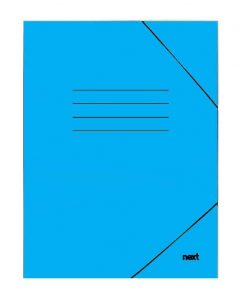 Next φάκελος με λάστιχο πλαστικοποιημένος γαλάζιο Υ35x25εκ.