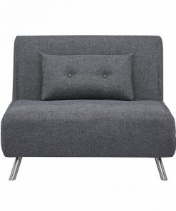 Πολυθρόνα κρεβάτι Nextdeco Berlin σκούρο γκρι Υ92x100x91εκ.