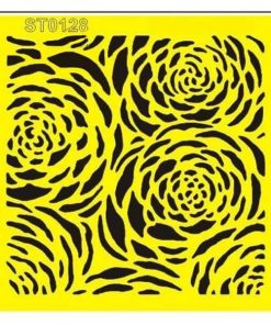 Στένσιλ πλαστικό "Τριαντάφυλλα" 16x16εκ.  (ST0128Β)