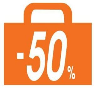 Next αφίσα "Σακούλα -50%" για βιτρίνες 34x32εκ.