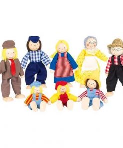 Goki σετ οικογένεια αγροτών με 8 κούκλες.