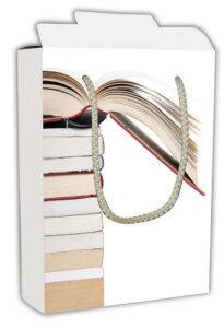 Next χάρτινη τσάντα κουτί Καφέ βιβλίο Υ24,5x18,5x5εκ. Δυνατότητα εκτύπωσης