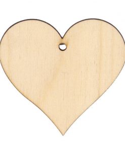 Καρδούλα με τρύπα σημύδα 70x70x3χιλ.