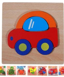 Εκπαιδευτικά παζλ ξύλινα 15x15εκ. κοκτέηλ 8 σχέδια