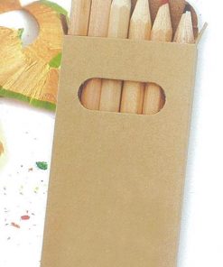 Ξυλομπογιές οικολογικές μισού μήκους 6 χρώματα. Δυνατότητα εκτύπωσης