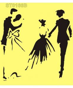 Στένσιλ πλαστικό "the newlyweds" 16x16εκ.  (ST0166B)