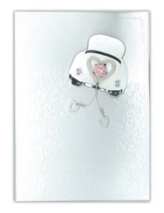 Κάρτα-προσκλητήριο με φάκελο "Αυτοκίνητο νεόνυμφων" 13x18εκ.