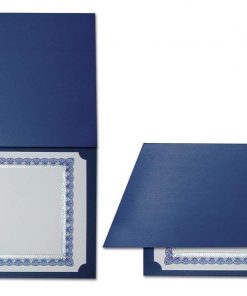 Next πολυτελής θήκη επαίνων-πτυχίων 2πλή μπλε 33x23εκ.