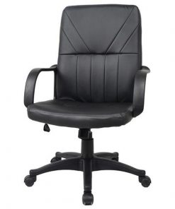 Καρέκλα διευθυντική τροχήλατη Nextdeco μαύρη 113χ51x52εκ.