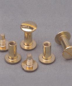 Βίδες χρυσές αρσενικές/θηλυκές για μενού 15χιλ. 100 ζεύγη