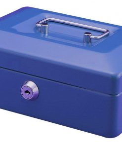 Χρηματοκιβώτιο μεταλλικό μπλε Υ8x25x19εκ.