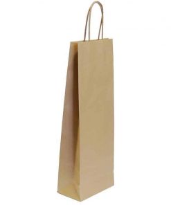 Next χάρτινη τσάντα κρασιού καφέ με στριφτό χερούλι Υ39x14x8εκ.