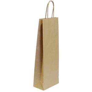 Next χάρτινη τσάντα κρασιού καφέ με στριφτό χερούλι Υ39x14x8εκ.