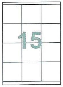 Fleks ετικέτ. αυτοκόλ. λευκές 70x51mm 15/φ 100φ Α4