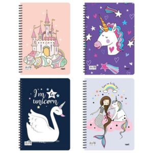 Next unicorns I τετράδιο σπιράλ 17x25εκ. 1θεμ.