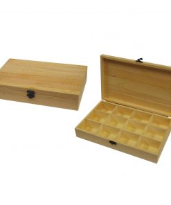 Θήκη ξύλινη με 12 θέσεις 19x31x6εκ. με κλείστρο