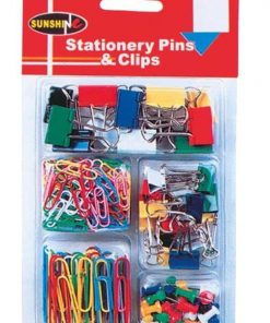 Σετ συνδετήρες-πιάστρες-πινέζες σε blister