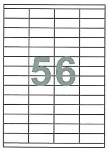 Fleks ετικέτ. αυτοκόλ. λευκές 52.5x21.2mm 56/φ 100φ Α4