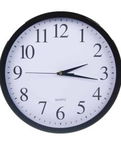 Ρολόι τοίχου Ø22εκ. μαύρο