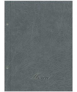 Next μενού εστιατορίου old leather γκρι με 10 ζελατίνες και βίδες 24x32εκ.