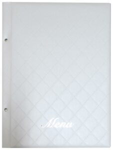 Next μενού εστιατορίου καπιτονέ λευκό καπιτονέ με 10 ζελατίνες και βίδες 24x32εκ.