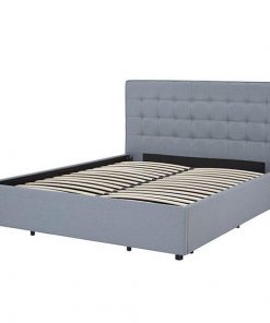 Κρεβάτι με αποθηκευτικό χώρο Nextdeco Soho γκρι Υ110x200x160εκ.