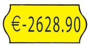 Ετικέτες κίτρινες 26x12mm (1000τεμ./ρολλό)