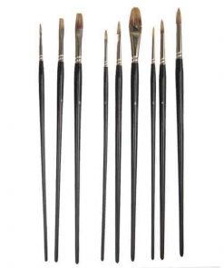 Σετ 9 πινέλα φυσική τρίχα σε blister