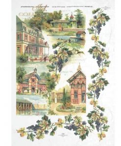 Ριζόχαρτο "Old buildings" 21x29εκ.   (ITD-R320)