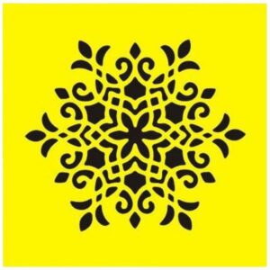 Στένσιλ πλαστικό "Μοτίβο 4" 16x16εκ.  (ST0132)