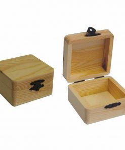 Κουτί ξύλινο τετράγωνο 8x8x5εκ.