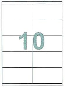 Fleks ετικέτ. αυτοκόλ. λευκές 105x57mm 10/φ 100φ Α4