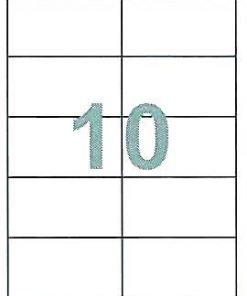 Fleks ετικέτ. αυτοκόλ. λευκές 105x57mm 10/φ 100φ Α4