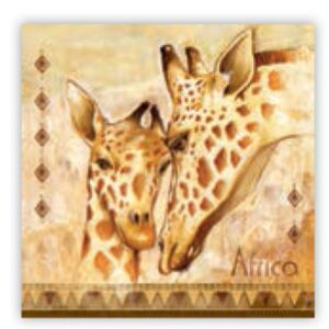 Χαρτοπετσέτες 20τεμ. "καμηλοπάρδαλεις" 33x33εκ. (SLOG 016001)