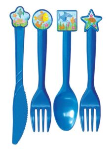 Μαχαιροπίρουνα με στίκερ "wild animals" 24τεμ.