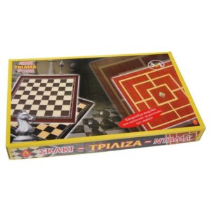 Σκάκι-ντάμα-τρίλιζα 32x32εκ.