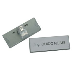 Καρτελάκι ονόματος ακρυλικό 7x3εκ. οριζόντιο με παραμάνα 50τμχ.