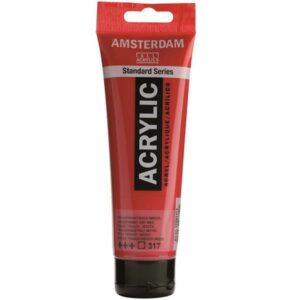 Talens amsterdam ακρυλικό χρώμα 317 tranp. red M 120ml