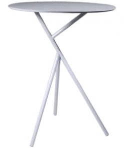 Τραπεζάκι μεταλλικό Nextdeco άσπρο Ø45εκ.