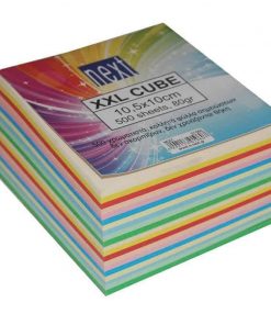 Next κύβος χρωματιστός κολλητός xxl 500φυλ.10,5x10εκ.
