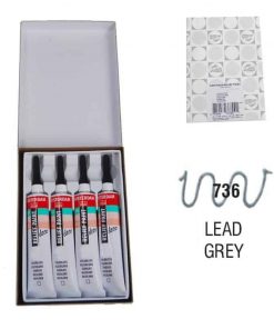 Talens χρώμα decorfin relief paint 736 lead grey 20ml