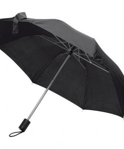 Ομπρέλα χειροκίνητη πτυσσόμενη μαύρη Ø85εκ.