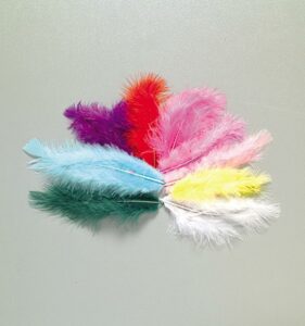 Φτερά μαραμπού 6-10εκ.. 120τεμ. σε διάφορα χρώματα