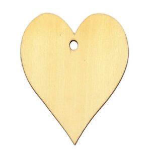 Kαρδιά ξύλινη με τρύπα 8x6.5x0.3εκ.