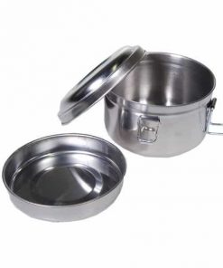 Φαγητοδοχείο inox 2 θέσεις Ø12εκ.